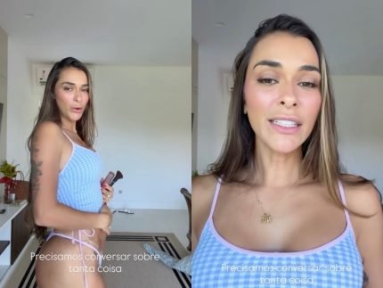 Grávida de Éder Militão, Tainá exibe barriga e mostra colar que escondeu antes do anúncio