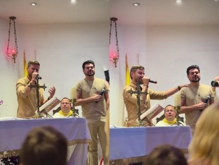 Zé Neto & Cristiano emocionam ao cantar durante missa em santuário no Rio