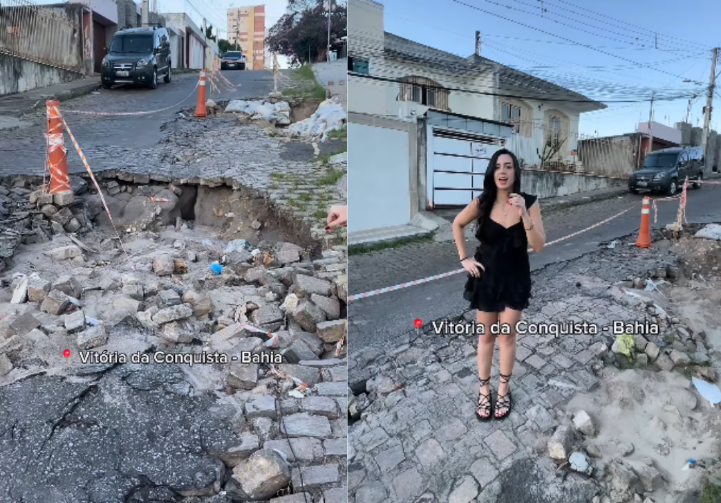VÍDEO: Influenciadora viraliza ao criticar buracos nas ruas e aumento do IPTU