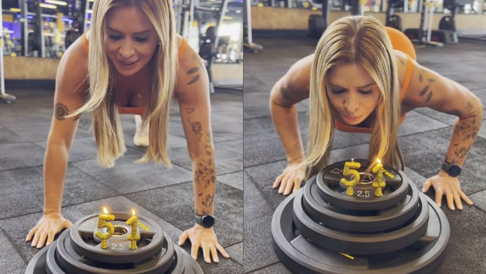 Mãe de Viih Tube esbanja boa forma ao comemorar os 51 anos com treino; veja