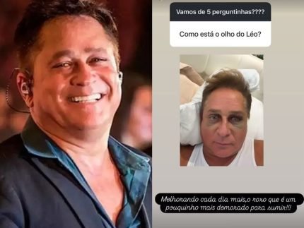 Poliana Rocha mostra recuperação de Leonardo após queda em pescaria