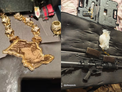 Colar com foto de Pablo Escobar: o que foi aprendido em operação da PF contra MC Ryan e MC Poze