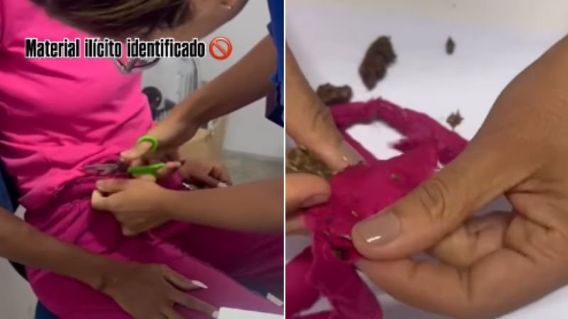 Vídeo mostra mulher tentando entrar em presídio baiano com drogas no cordão da calça; assista