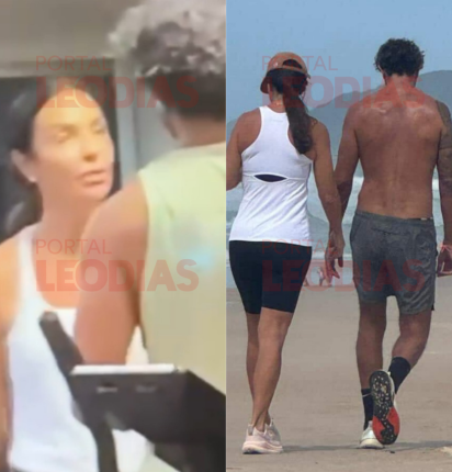 Longe do trabalho, Ivete e empresário malham juntos e passeiam de mãos dadas em SC