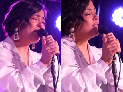 Lissa Martins se emociona no primeiro show após a morte do marido, JP Mantovani