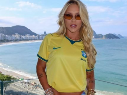 Após ganhar dedicatória, Virginia reage ao gol de Vini Jr: “Estava torcendo muito por ele”