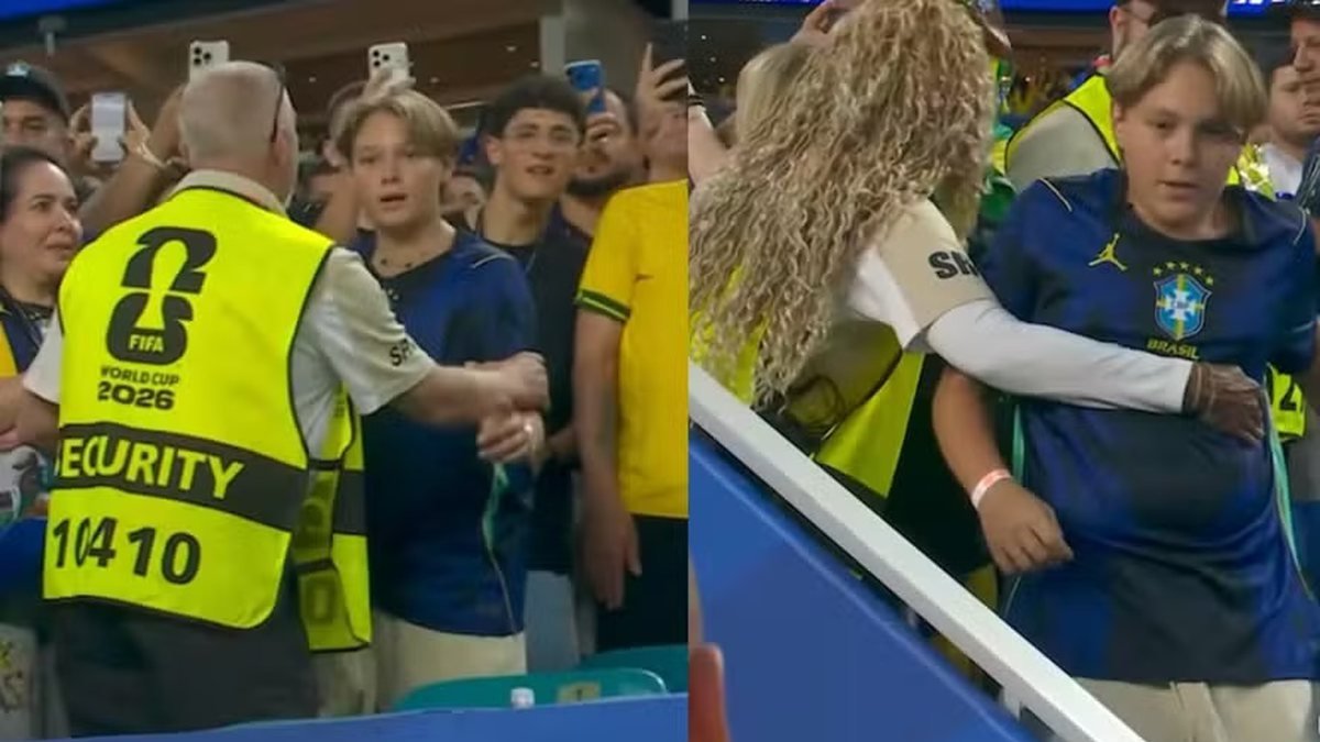 “É meu pai ali!”: Filho de Neymar é barrado por segurança após vitória do Brasil na Copa e cena viraliza; assista