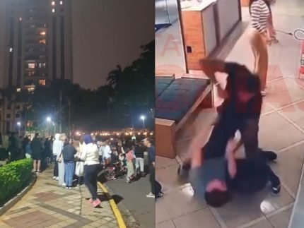 Vizinhos de Aline Mineiro realizam manifestação em condomínio após caso de agressão
