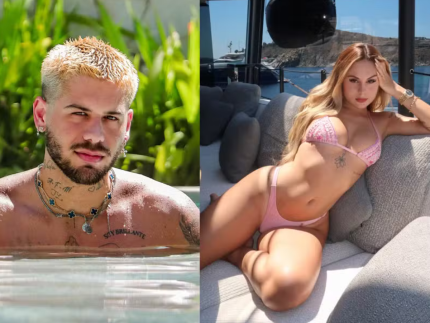 Zé Felipe é flagrado aos beijos com Lara Jucá em after no Rio