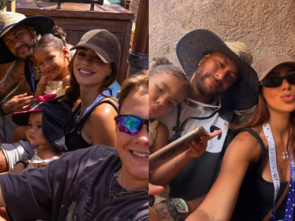 Bruna Biancardi abre álbum de viagem em família com Neymar e as filhas em Orlando