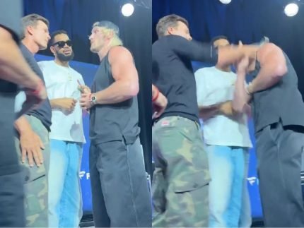 Encontro entre Tom Brady e Logan Paul termina em provocação com tapa; veja