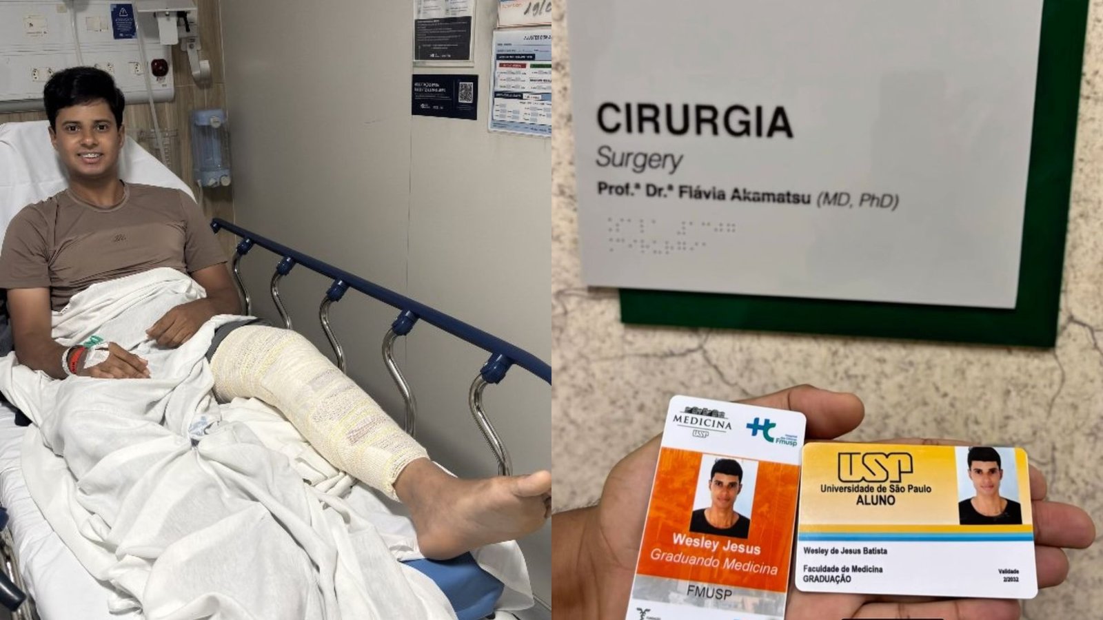 Baiano aprovado em medicina na USP deixa a UTI após cirurgia